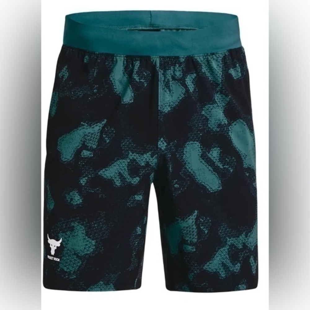 Under Armour Men's Project Rock Woven Printed Shorts, New 2023!! Camo, L large - Picture 1 of 3